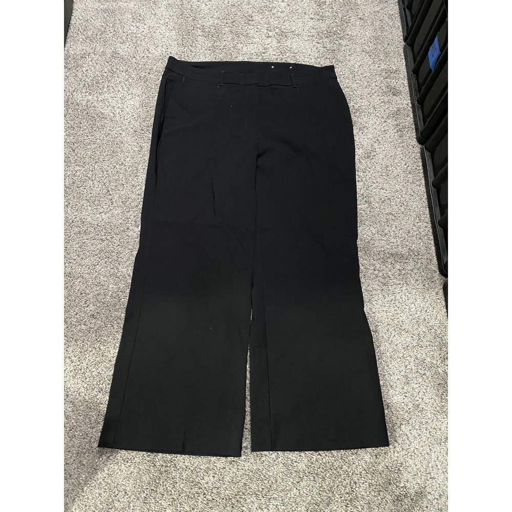 Chico's Emme Fly Front Crop Flare Pants Black Size 2.5 R 14R New